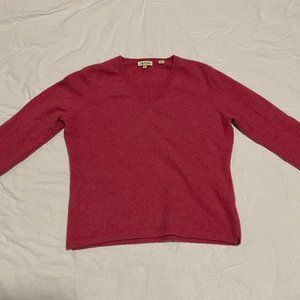 Peter Millar 100% Cashmere Pink V-Neck Pullover Sweater (Fits like small!)